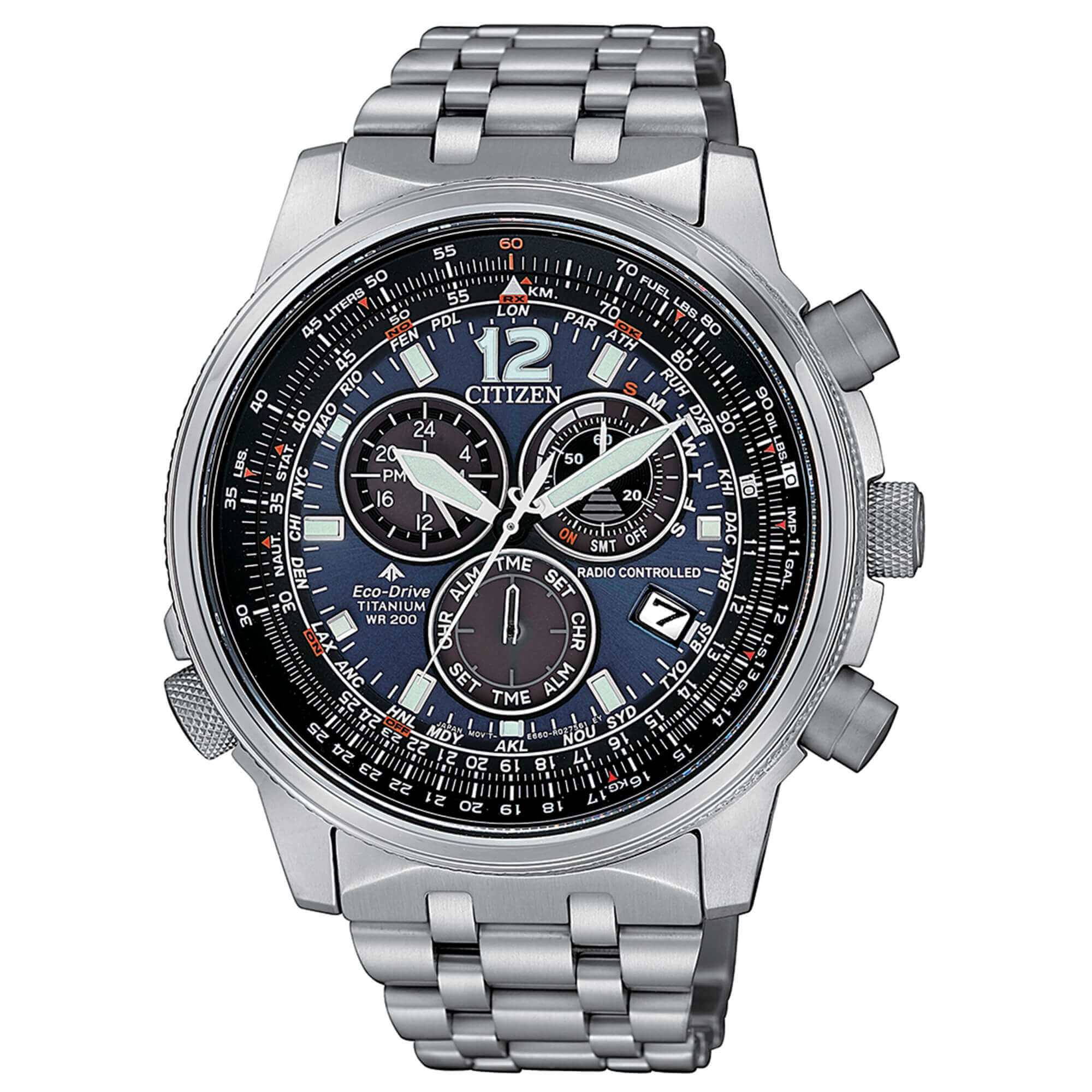Orologio Da Uomo Citizen Crono Pilot Super Titanio