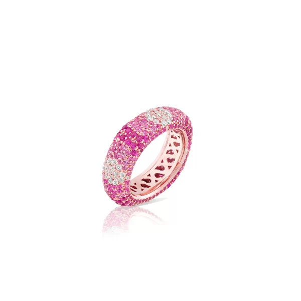 Anello Donna Zirconi Rosa Sogni