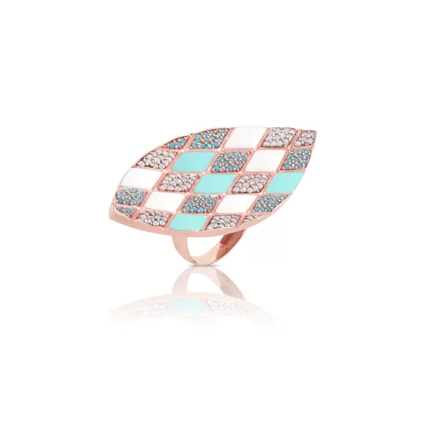 Anello Smalto Turchese Sogni