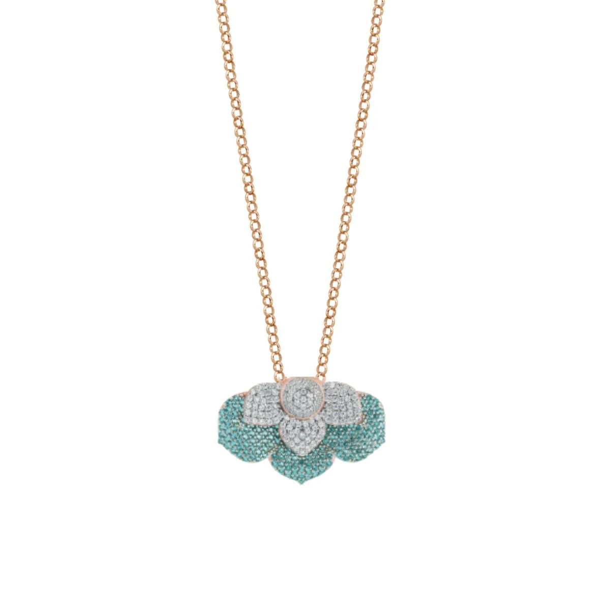 Collana Fiore Con Zirconi Sogni