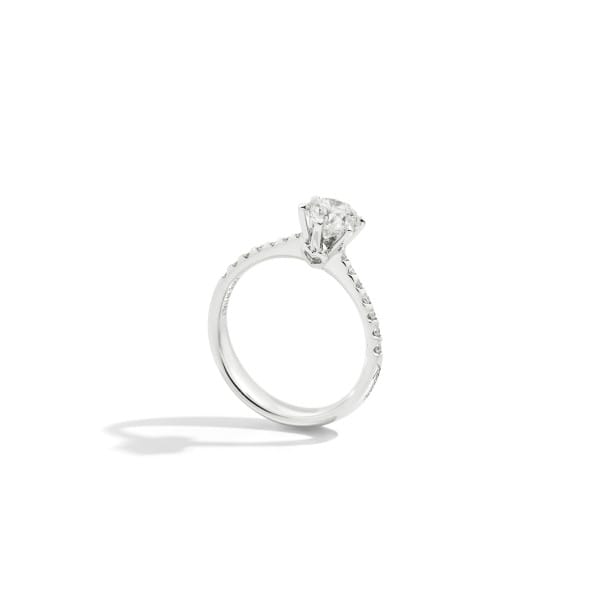 anello in oro bianco e diamante taglio brillante recarlo R01SP014/039-13 Anniversary love