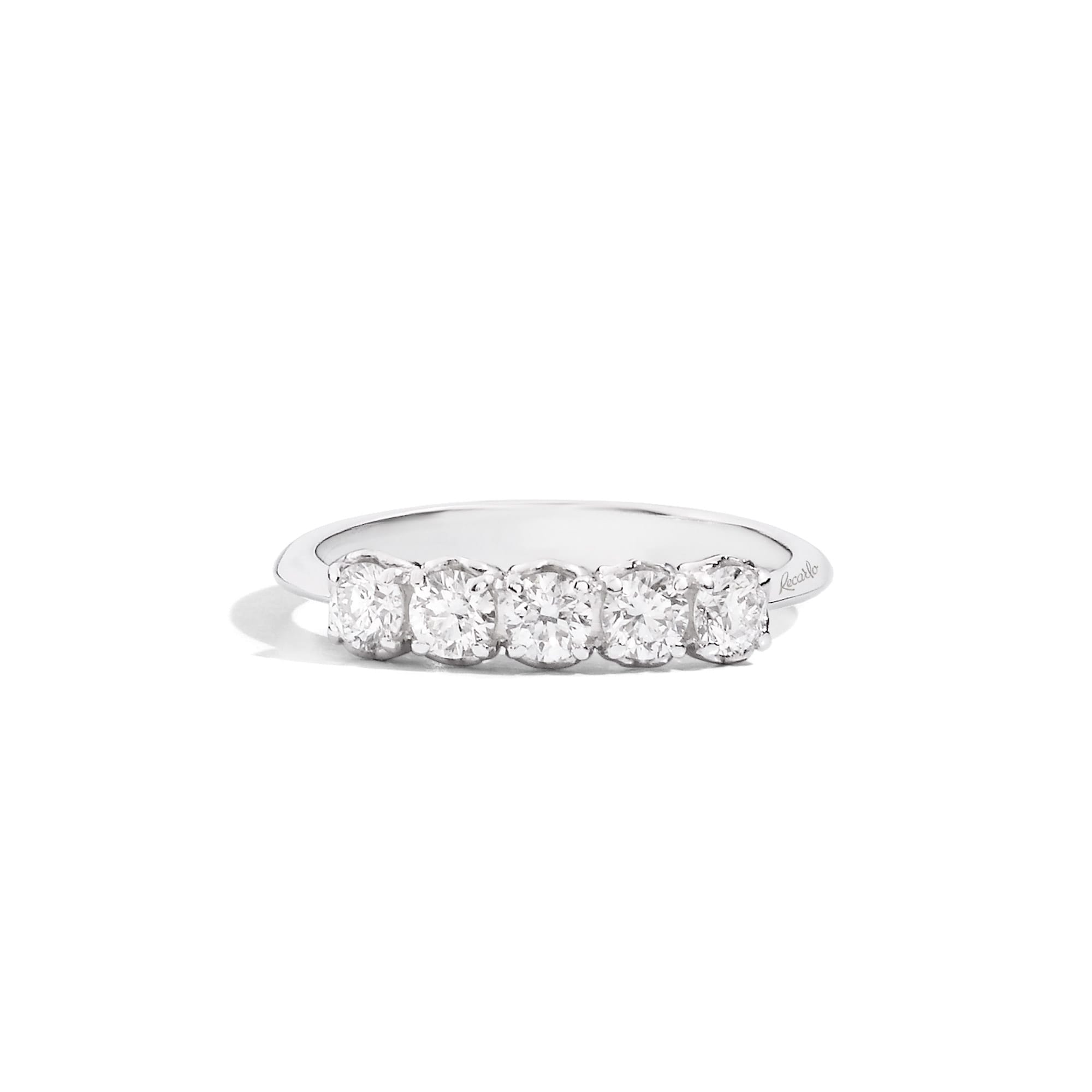 anello veretta in oro bianco e diamanti taglio brillante recarlo R01MZ734/020-13 Anniversary Love