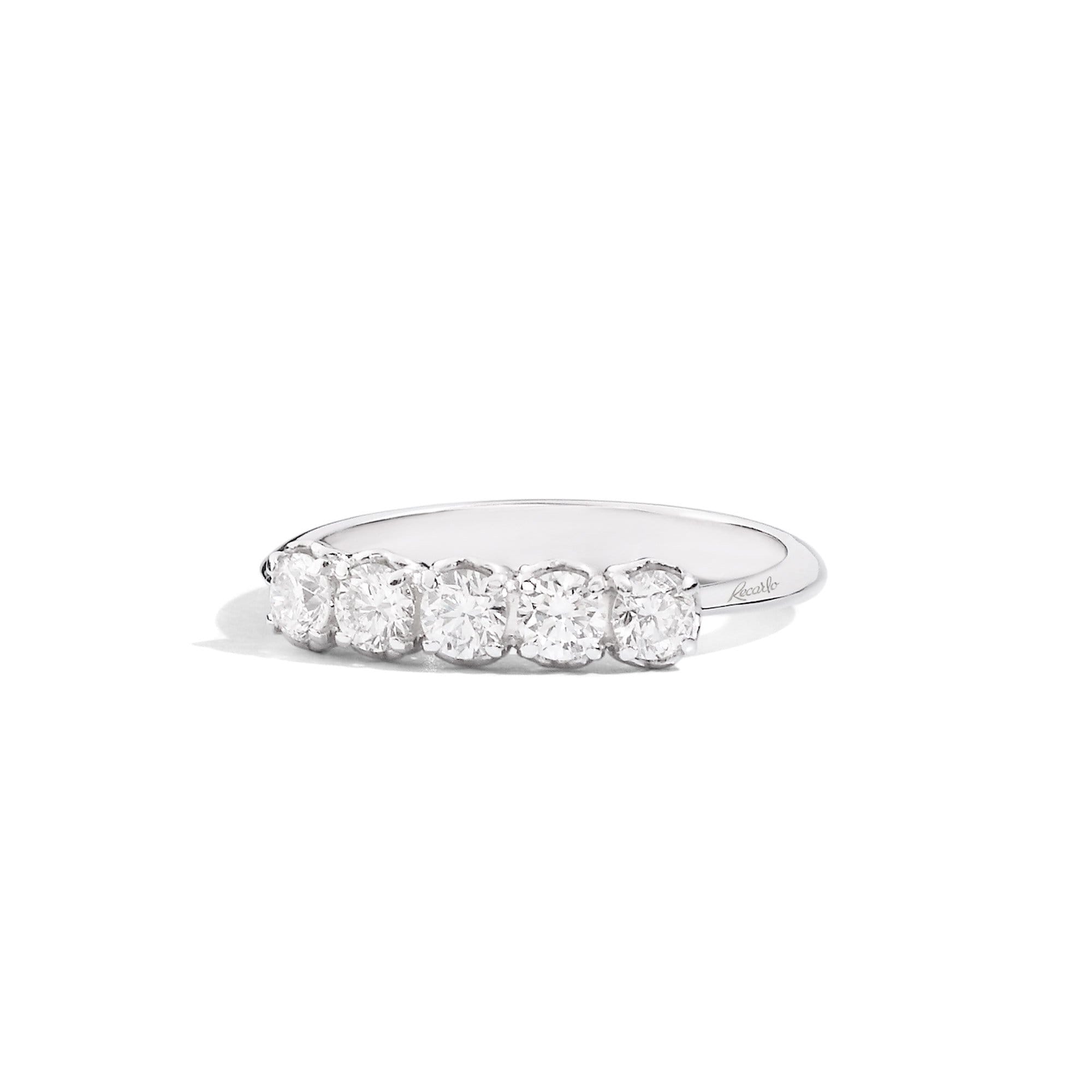 anello veretta in oro bianco e diamanti taglio brillante recarlo R01MZ734/020-13 Anniversary Love