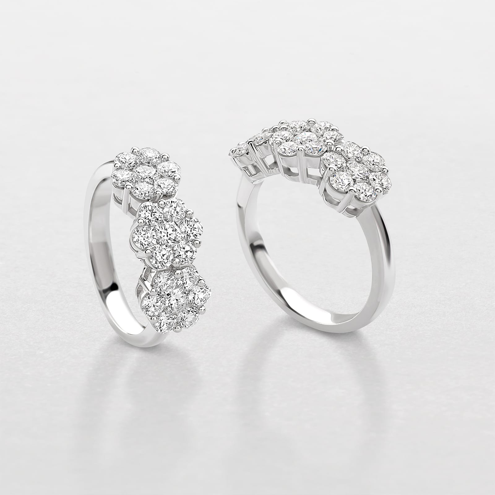 Anello Trilogy Di Diamanti Giorgio Visconti Ct 0.43