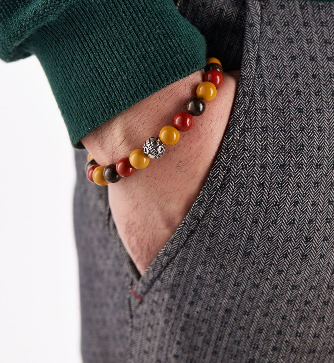 Bracciale Antracite In Pietre Dure - immagine 2