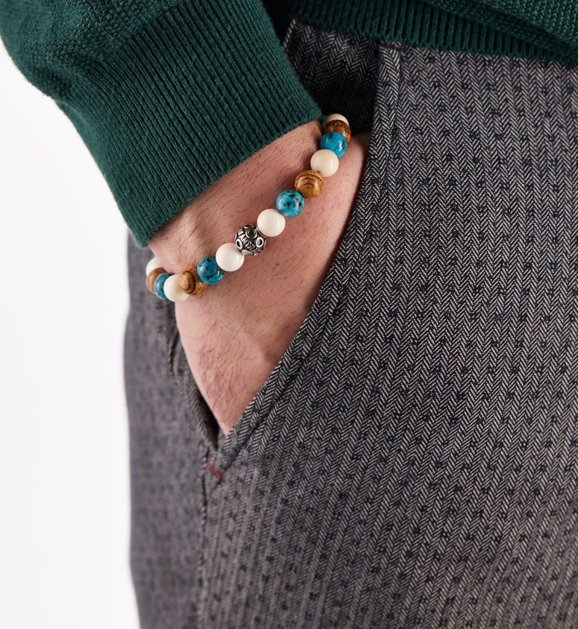 Bracciale Antracite In Pietre Dure - immagine 3