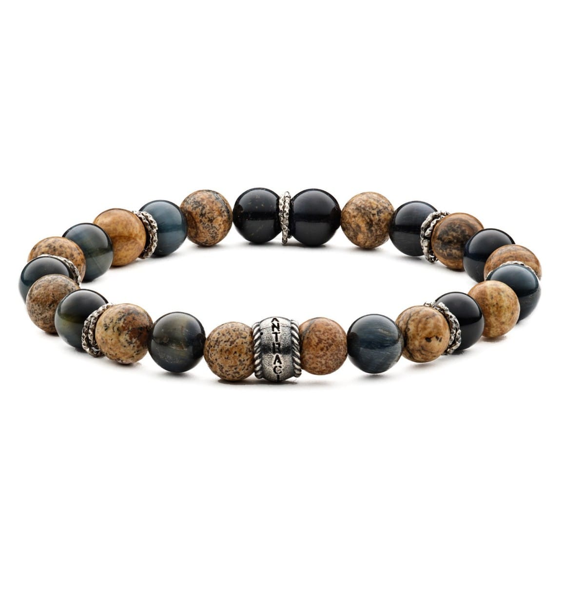 Bracciale Antracite In Pietre Dure