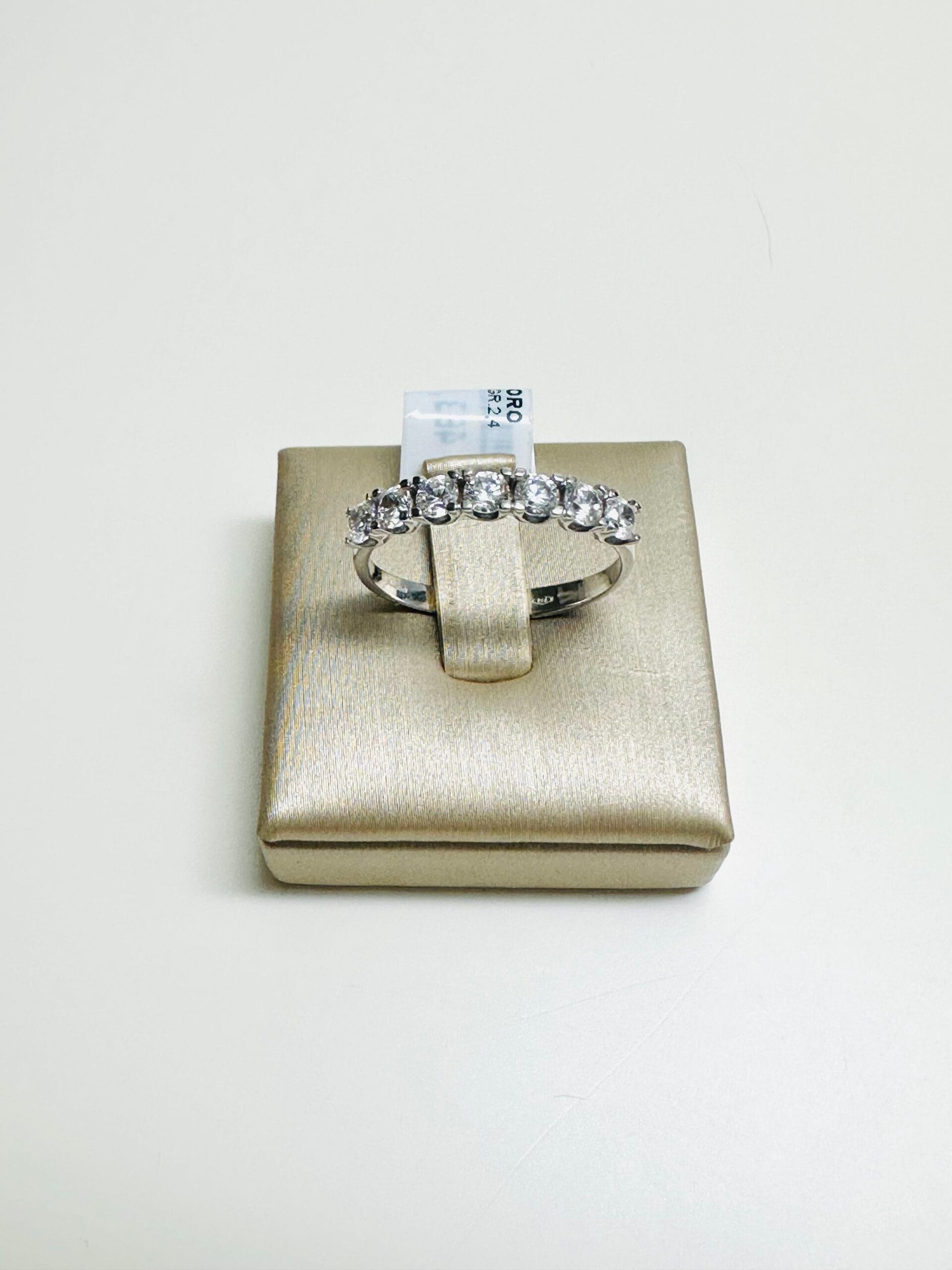 Anello Veretta In Oro Bianco - immagine 2
