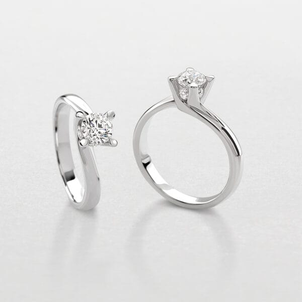 Anello Solitario Con Diamante Giorgio Visconti Ct 0.14