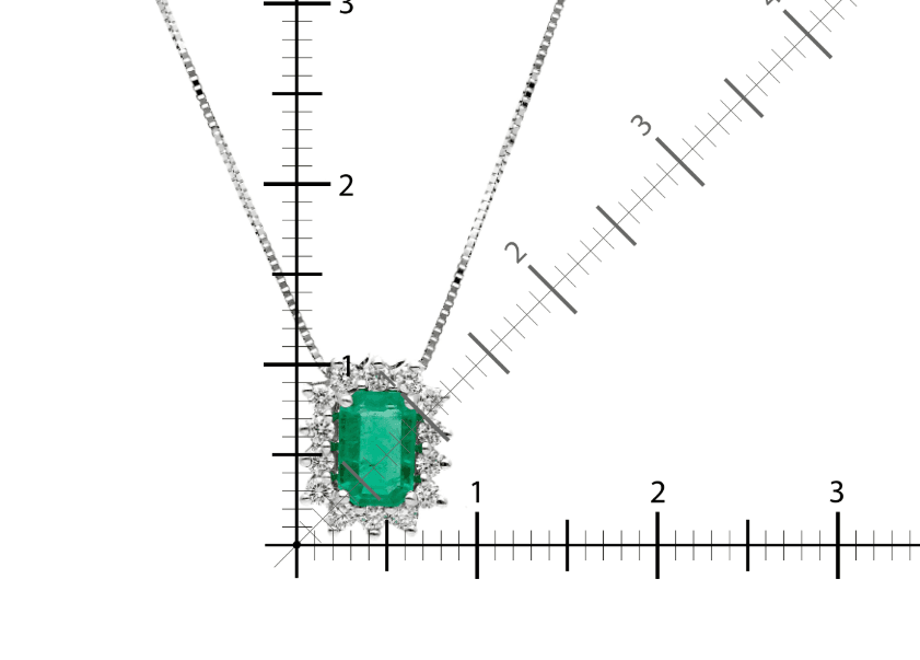 Girocollo In Oro Con Smeraldo E Diamanti - immagine 2