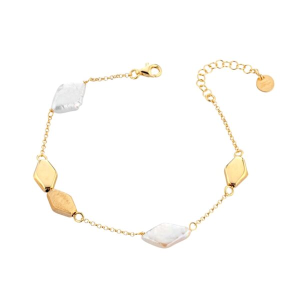 bracciale da donna perle romboidali bonton marcello pane BRML 031