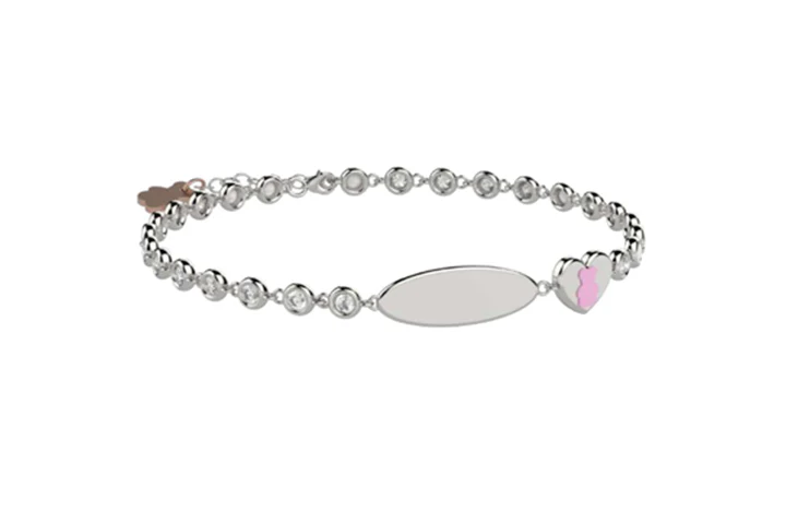 Bracciale Tennis Nanàn Bijou In Argento Con Targhetta