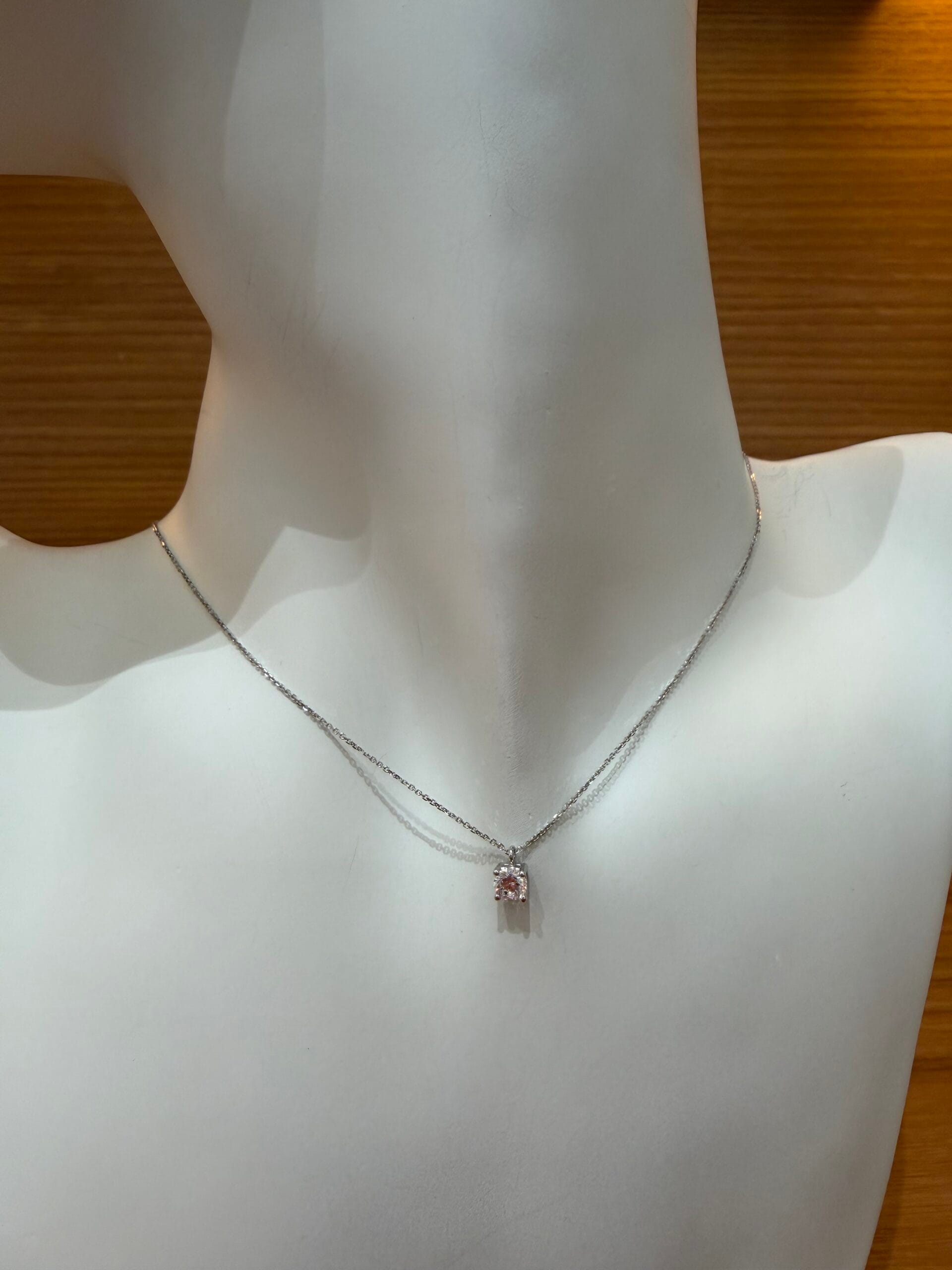 Collana Punto Luce In Oro 9 Carati Con Zircone Brillante
