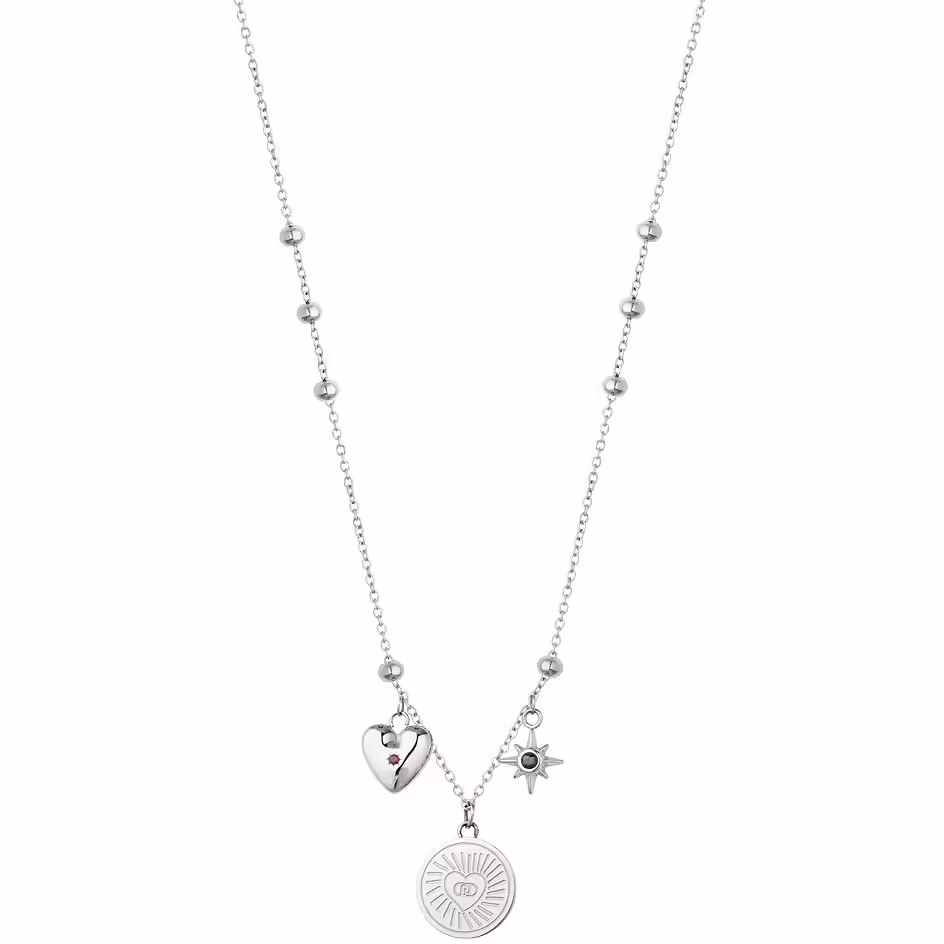 Collana Liu Jo Lj3159 Donna Argentata Elegante Con Cristalli