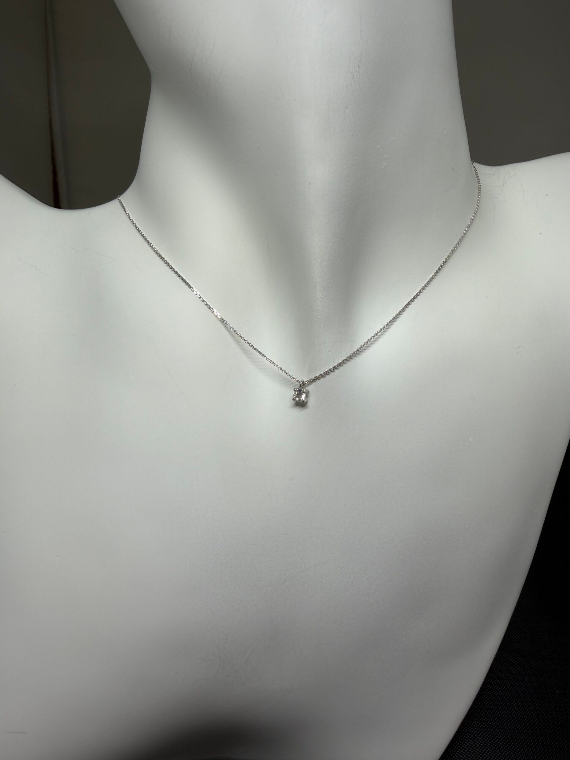Collana Punto Luce Oro 9k Con Zircone Brillante
