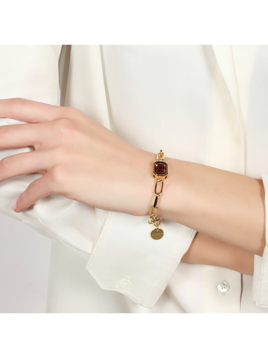 Bracciale Unoaerre Joya Catena E Cristallo Giallo 2824 - immagine 2