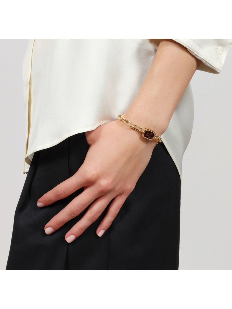 Bracciale Unoaerre Joya Catena E Cristallo Giallo 2824 - immagine 3