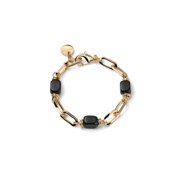 bracciale da donna joya dorato con onice 2885